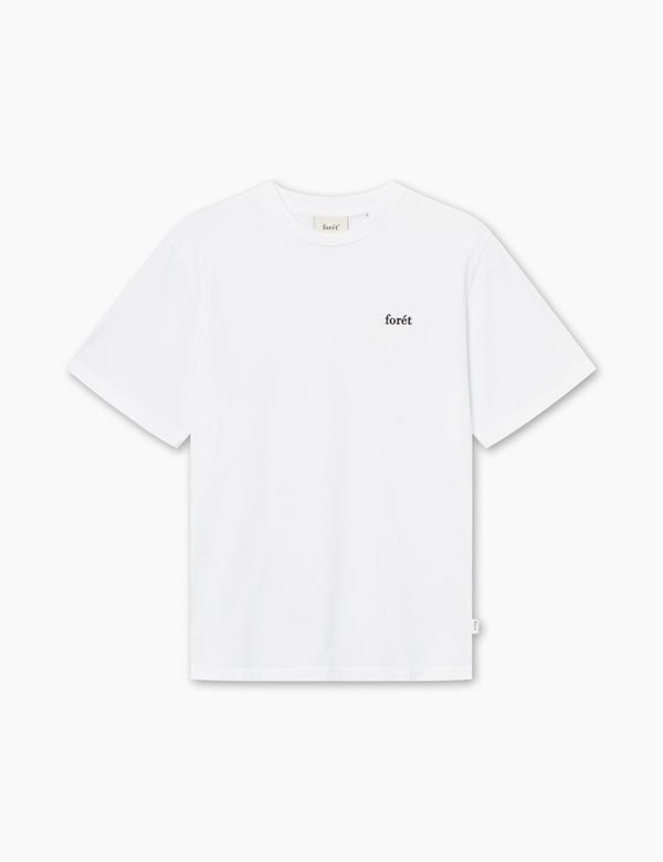 forét OAK T-SHIRT - WHITE/BLACK