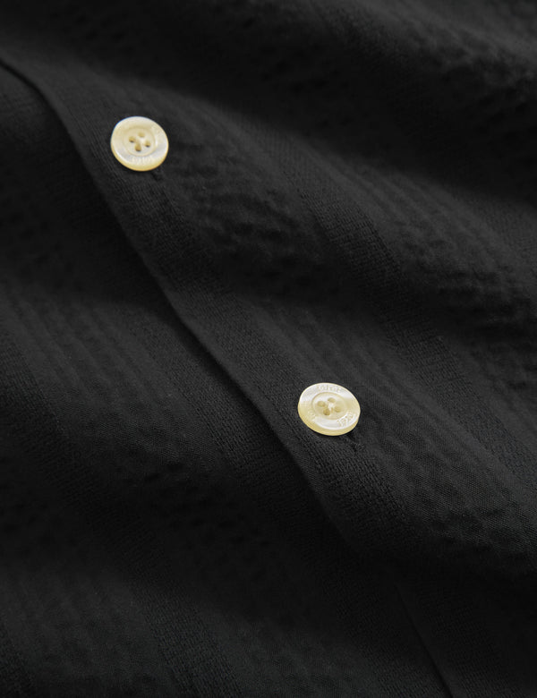 Forét PEER SS SHIRT - BLACK