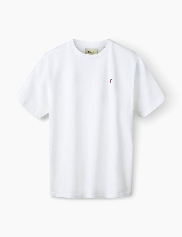forét POINT T-SHIRT - WHITE