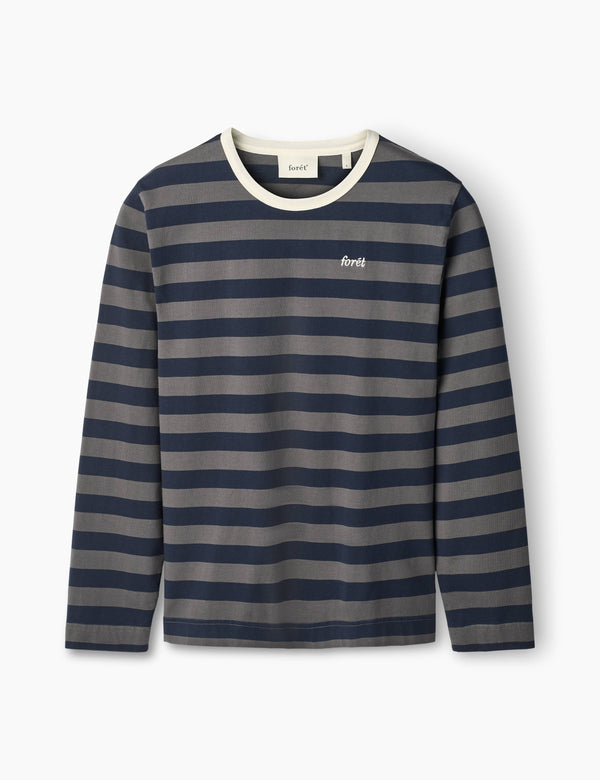 forét RAY LONGSLEEVE - NAVY/DARK GREY