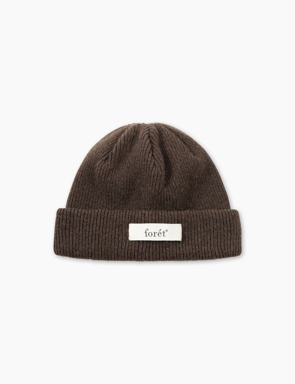 forét RELAX RIB BEANIE - COLD BROWN