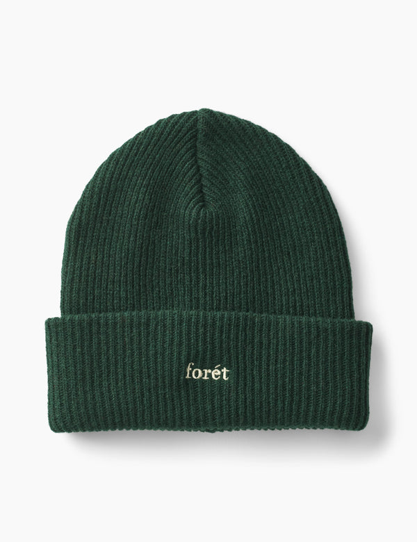 forét RELAX RIB BEANIE - DARK GREEN