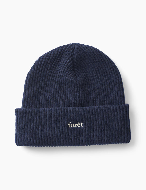 forét RELAX RIB BEANIE - NAVY