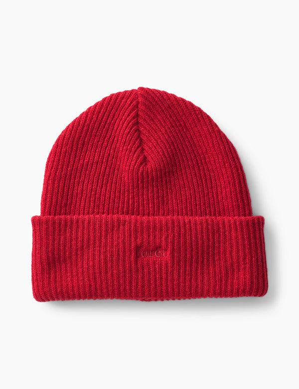 forét RELAX RIB BEANIE - RED