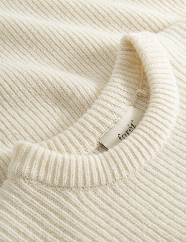 Forét RELAX RIB KNIT - CLOUD/DARK MOSS