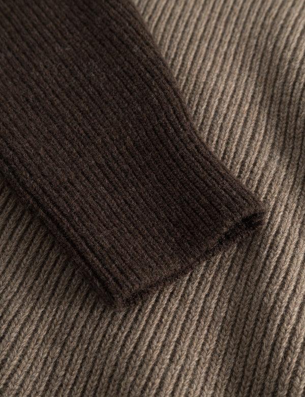 Forét RELAX RIB KNIT - STONE/COLD BROWN