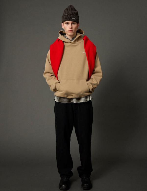 Forét RELAX RIB PUZZLE BEANIE - BROWN