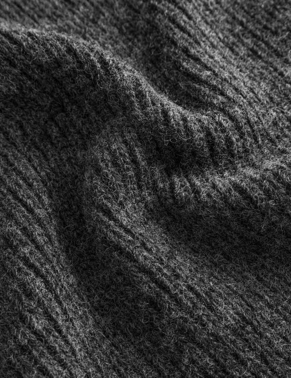 Forét RELAX RIB SCARF - DARK GREY MELANGÉ