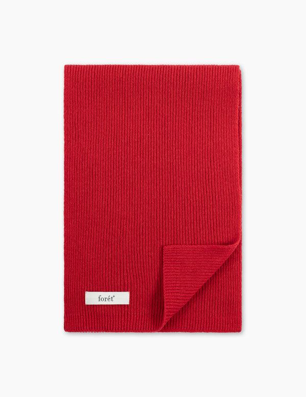 forét RELAX RIB SCARF - RED