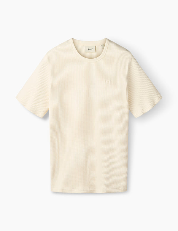 forét RIB T-SHIRT - CLOUD