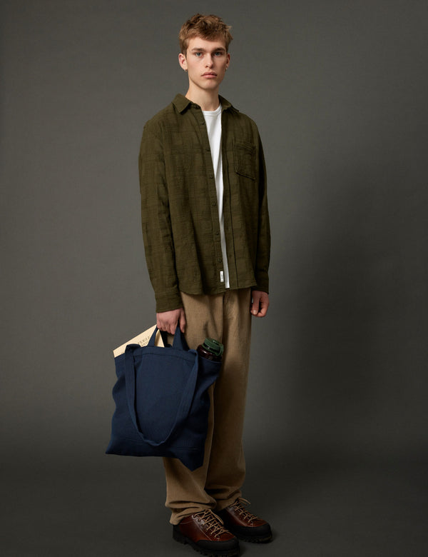 Forét RIVER JACQUARD SHIRT - ARMY