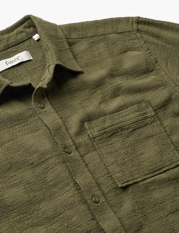 Forét RIVER JACQUARD SHIRT - ARMY