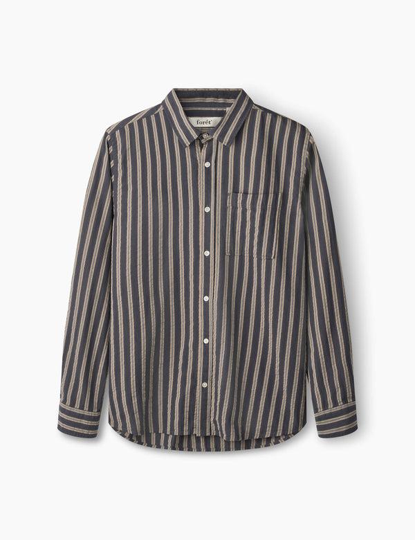 forét RIVER SHIRT - DARK GREY