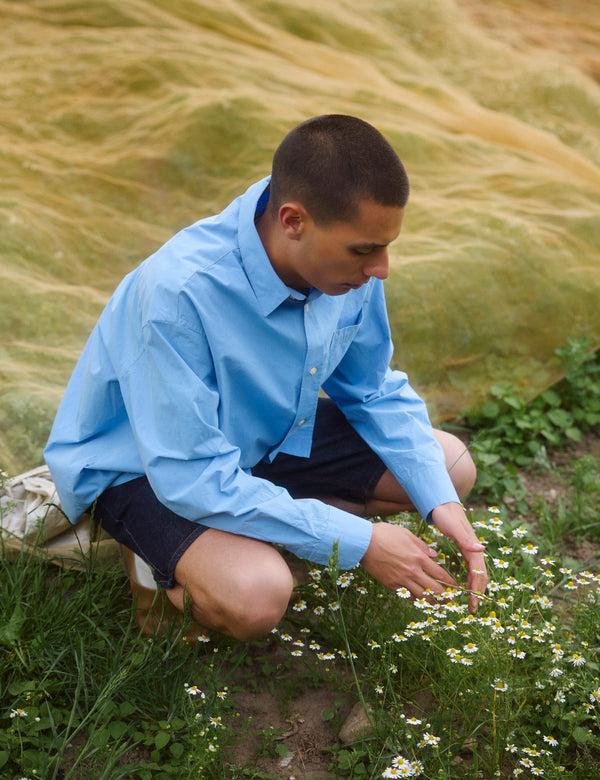 Forét ROSE POPLIN SHIRT - LIGHT BLUE