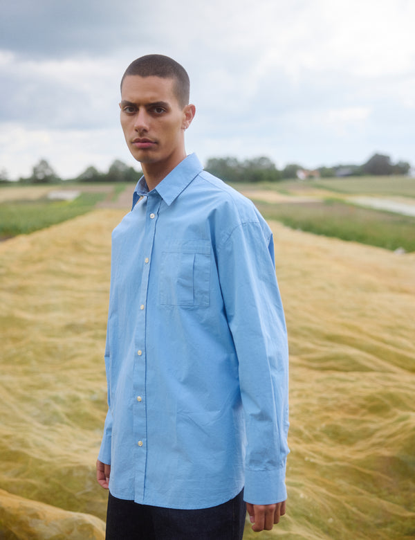 Forét ROSE POPLIN SHIRT - LIGHT BLUE