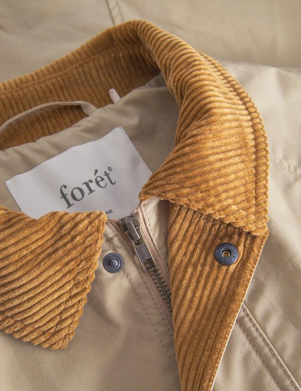 Forét ROW OILSKIN JACKET - KHAKI