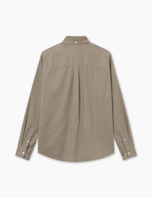 Forét SERENE LINEN SHIRT - TAUPE