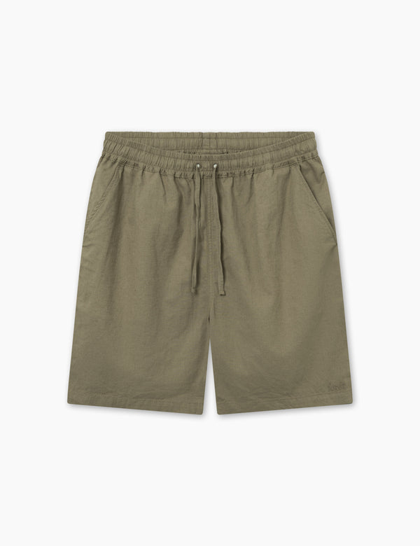 forét SERENE LINEN SHORTS - DUSTY OLIVE