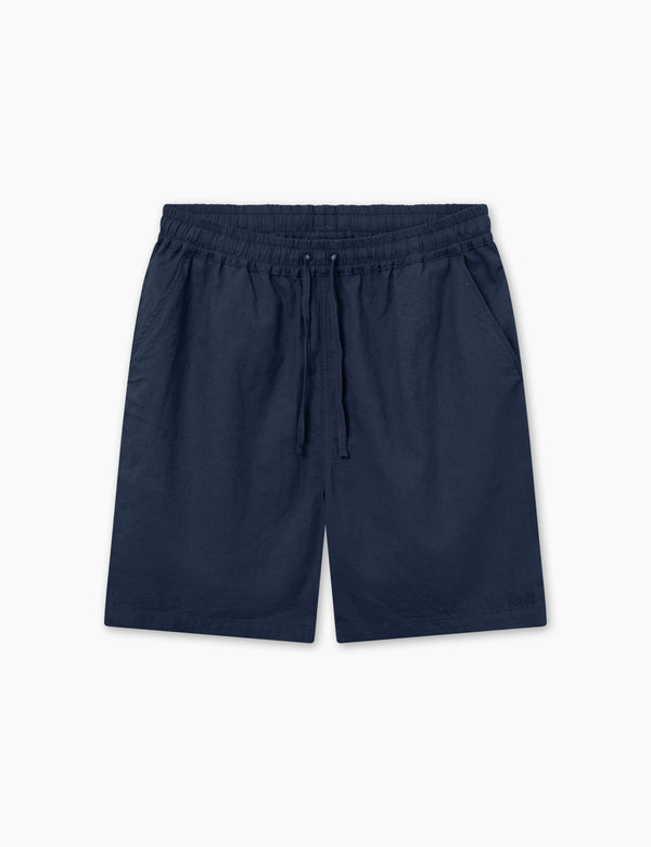 forét SERENE LINEN SHORTS - NAVY