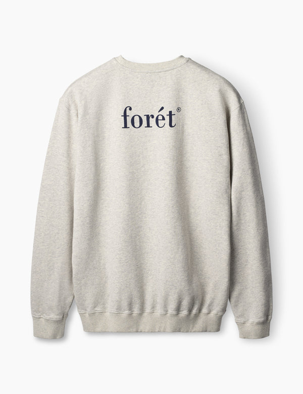 Forét STILL SWEATSHIRT - SNOW MELANGE BLUE