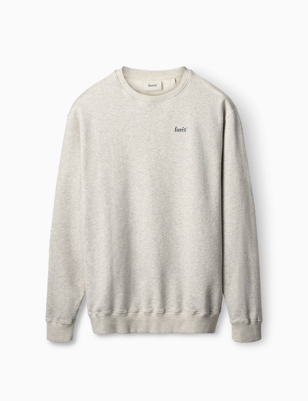 forét STILL SWEATSHIRT - SNOW MELANGE BLUE
