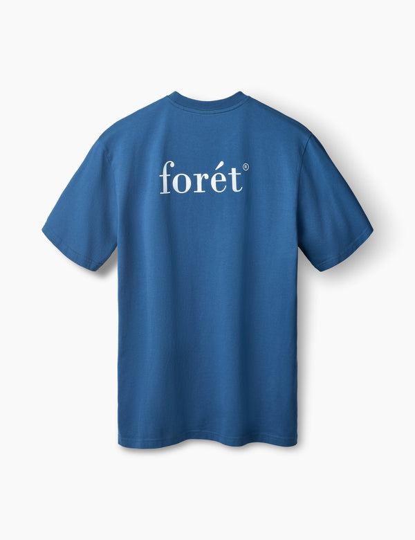Forét STILL T-SHIRT - BLUE WHITE