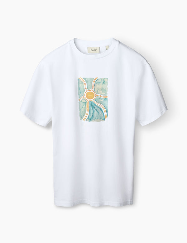 forét SUN T-SHIRT - WHITE SUNSHINE