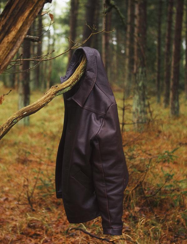 Forét SUNRAY LEATHER JACKET - BROWN