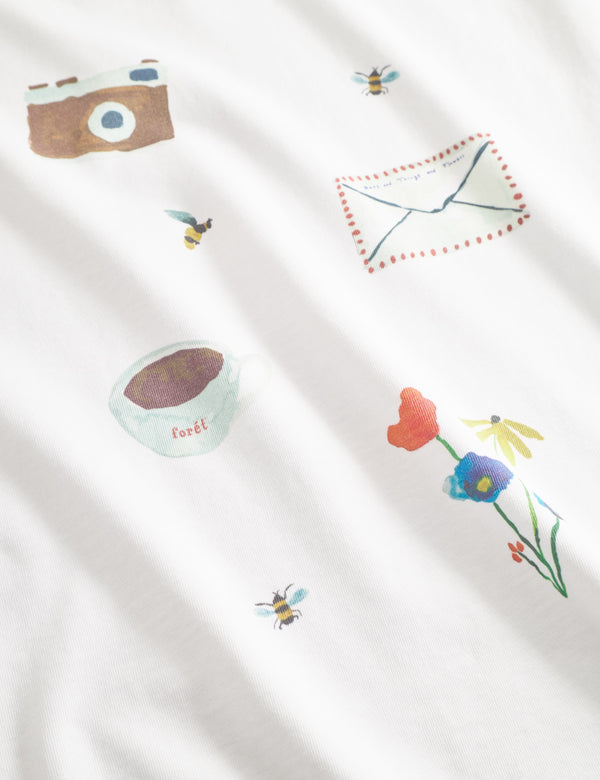 Forét THINGS T-SHIRT - WHITE