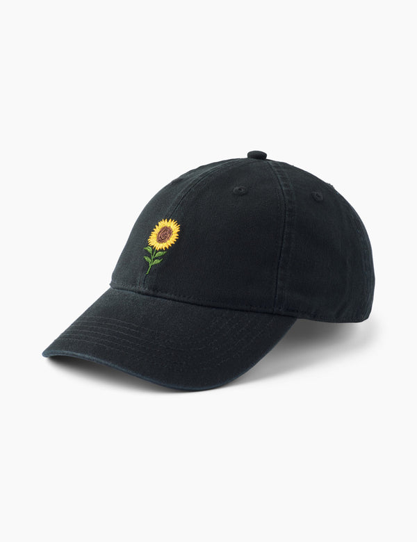 forét TOURNESOL WASHED CAP - BLACK