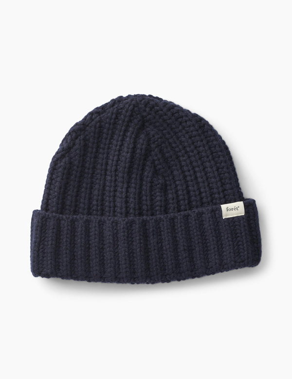 forét TRIP CHUNKY RIB BEANIE - GREEN