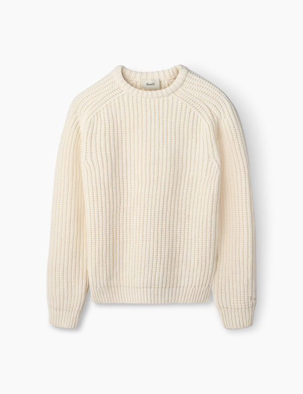 forét TRIP CHUNKY RIB KNIT - CLOUD