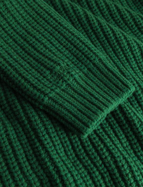 Forét TRIP CHUNKY RIB KNIT - GREEN