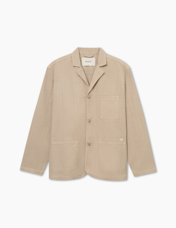 forét VALLEY UNCONSTRUCTED BLAZER - KHAKI