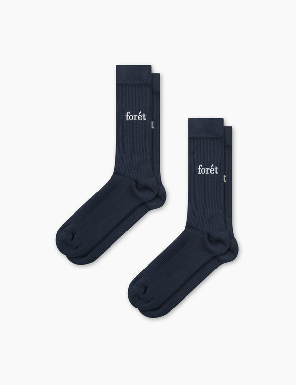 forét WALK SOCKS 2-PACK - NAVY/WHITE