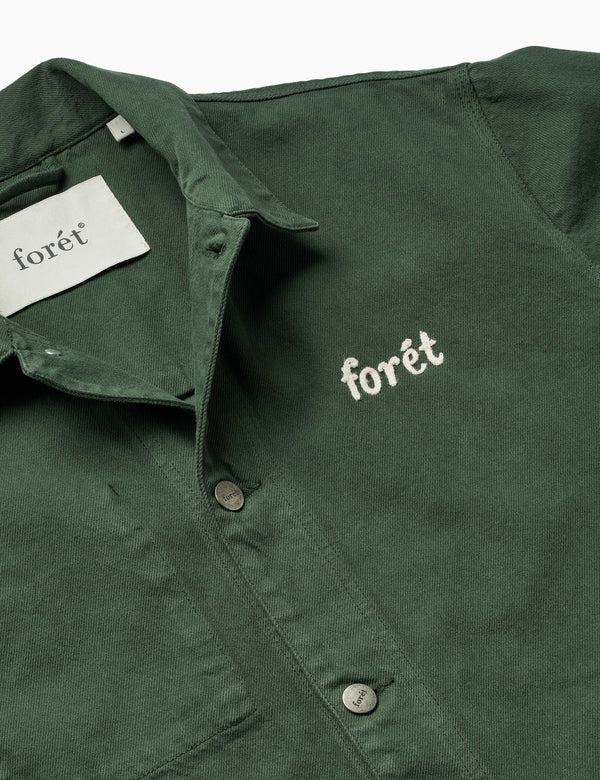 Forét WOOD TWILL OVERSHIRT - DARK GREEN