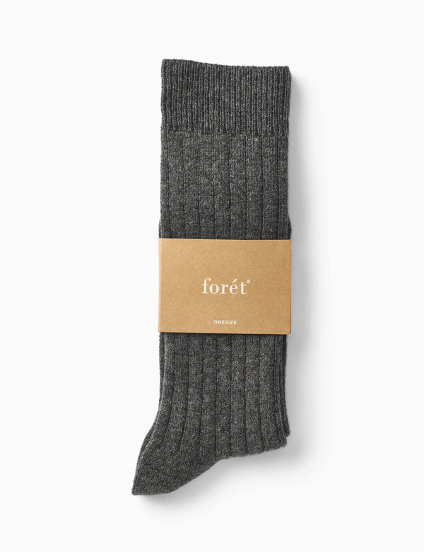 Forét WOOL SOCKS - DARK GREY MELANGE