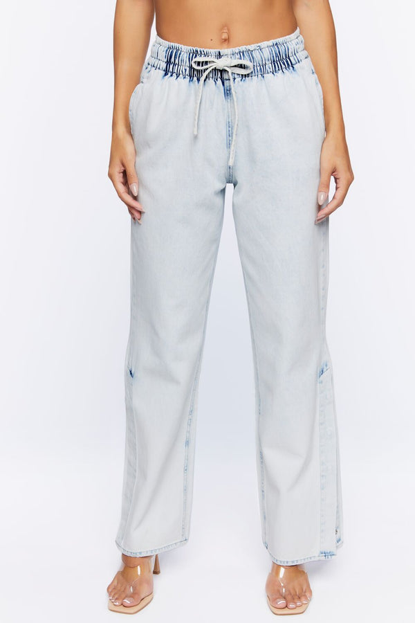 Forever 21 90s-Fit Snap-Button Jeans