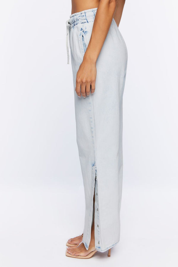 Forever 21 90s-Fit Snap-Button Jeans