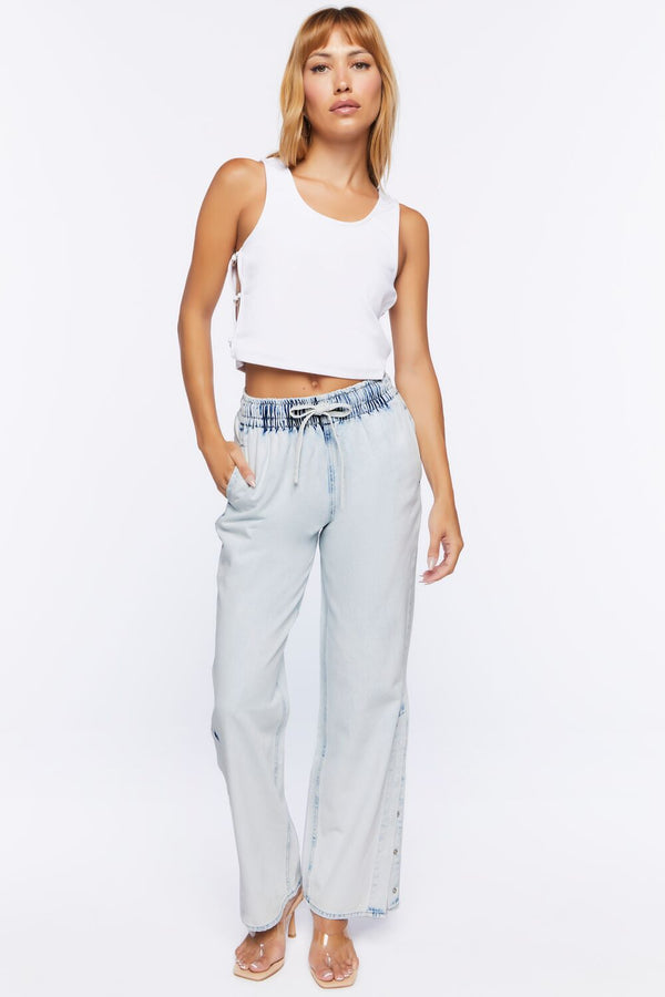 forever 21 90s-Fit Snap-Button Jeans