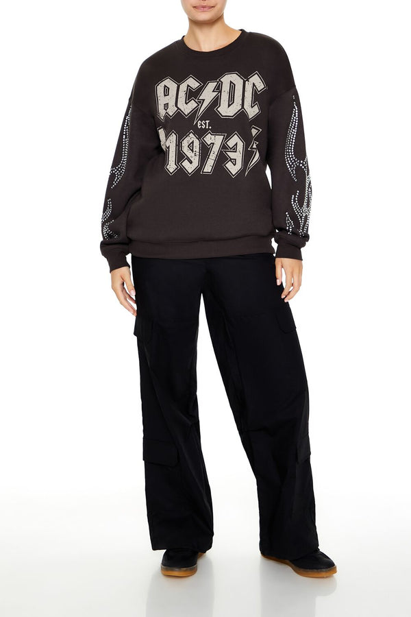 Forever 21 ACDC Rhinestone Pullover