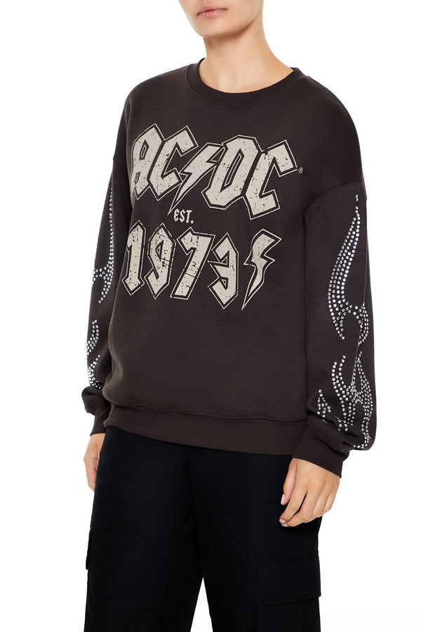 Forever 21 ACDC Rhinestone Pullover