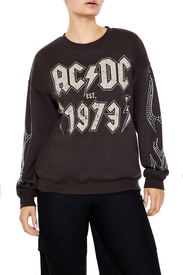 forever 21 ACDC Rhinestone Pullover