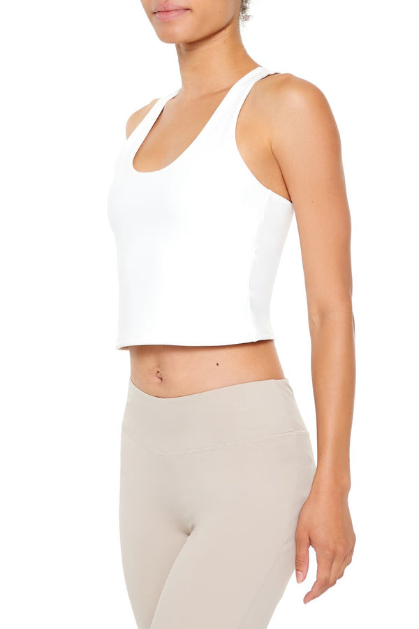 Forever 21 Active Cropped Racerback Tank Top