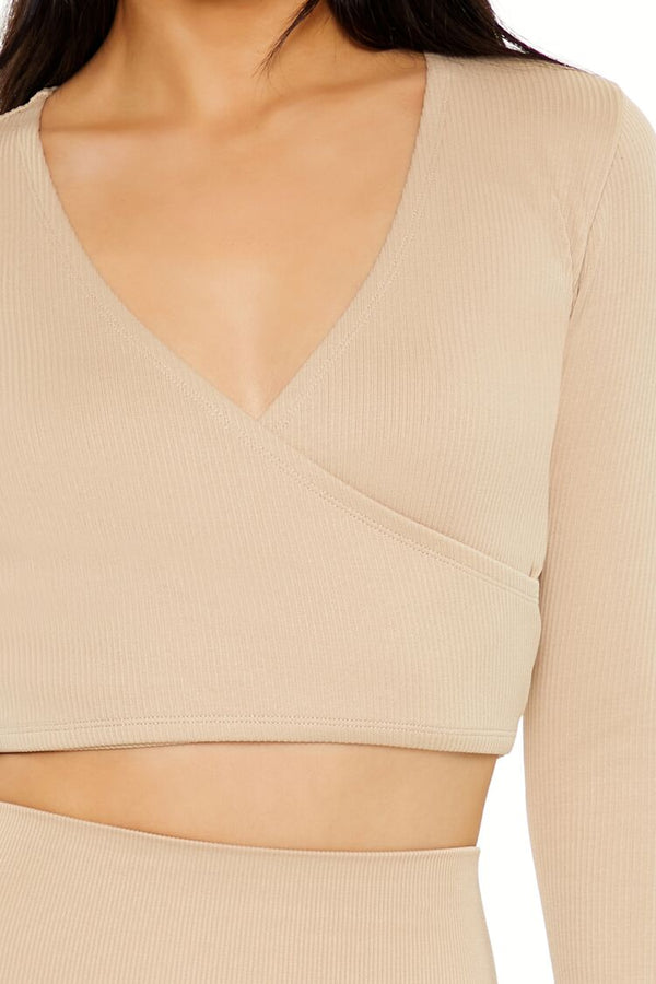 Forever 21 Active Seamless Surplice Crop Top