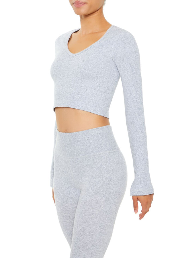 Forever 21 Active Seamless V-Neck Crop Top