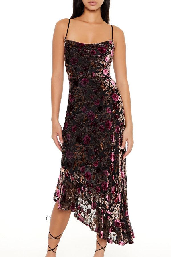 Forever 21 Asymmetrical Floral Midi Dress