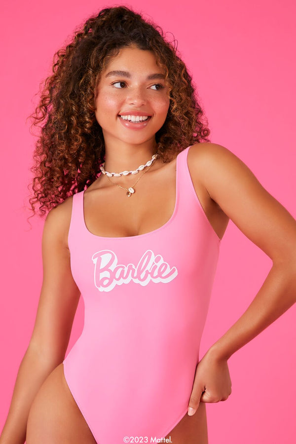 Forever 21 Barbie Graphic One-Piece Swimsuit