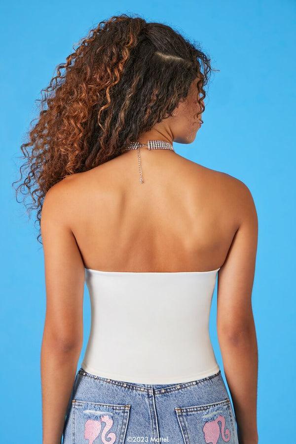 Forever 21 Barbie Rhinestone Tube Top