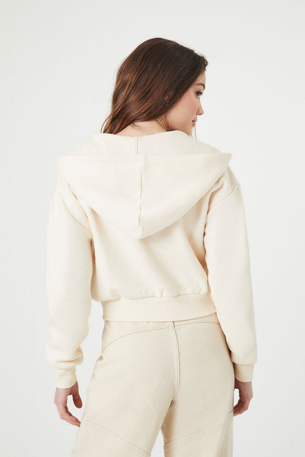 Forever 21 Basic Fleece Zip-Up Hoodie
